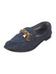 Christian Louboutin Denim Chain-Link Accents Loafers