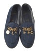 Christian Louboutin Denim Chain-Link Accents Loafers