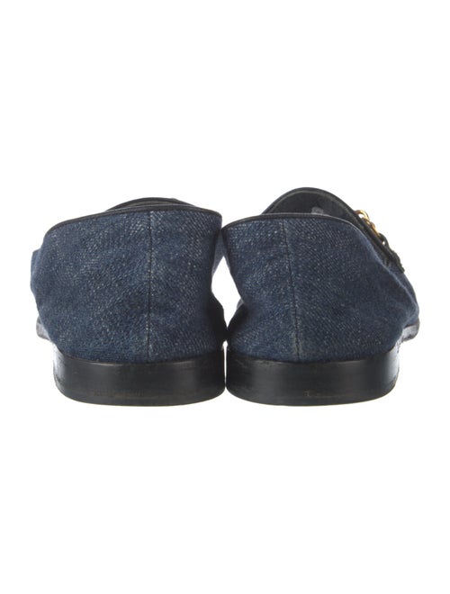 Christian Louboutin Denim Chain-Link Accents Loafers
