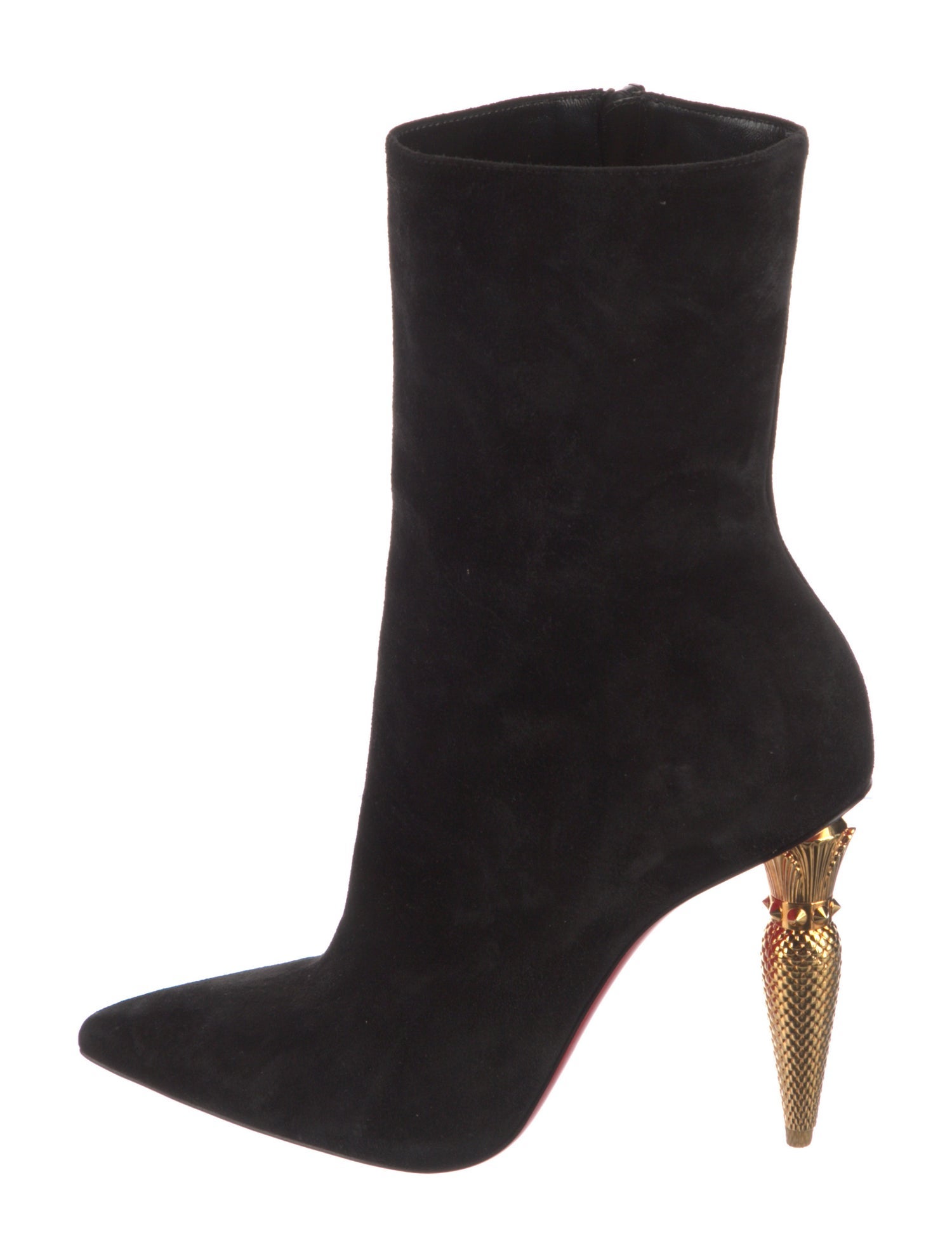Christian Louboutin Suede Colorblock Pattern Boots