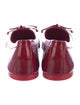 Christian Louboutin Patent Leather Bow Accents Ballet Flats