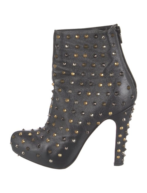 Christian Louboutin Spike Accents Leather Boots
