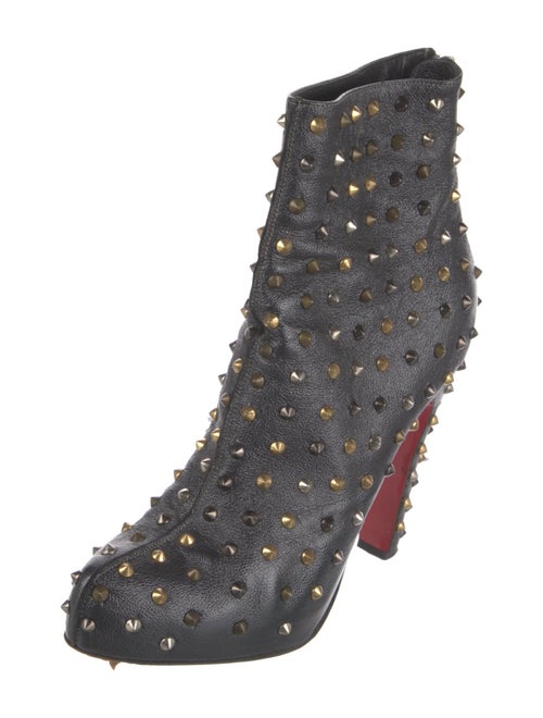 Christian Louboutin Spike Accents Leather Boots
