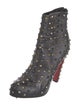 Christian Louboutin Spike Accents Leather Boots