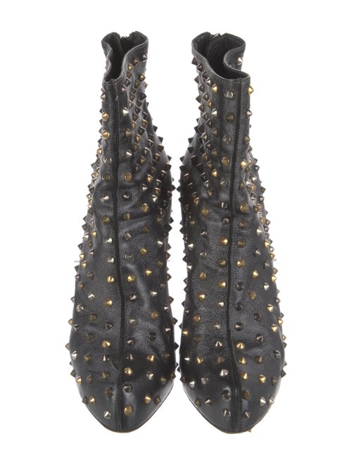 Christian Louboutin Spike Accents Leather Boots