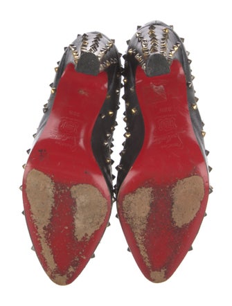 Christian Louboutin Spike Accents Leather Boots