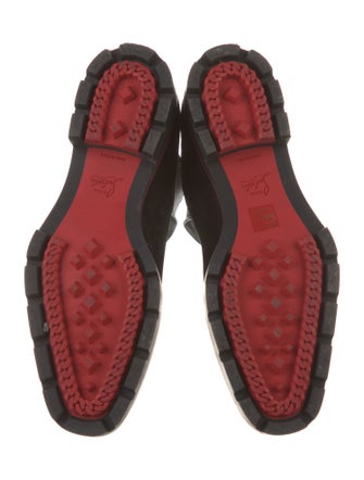 Christian Louboutin Suede Grosgrain Trim Chelsea Boots