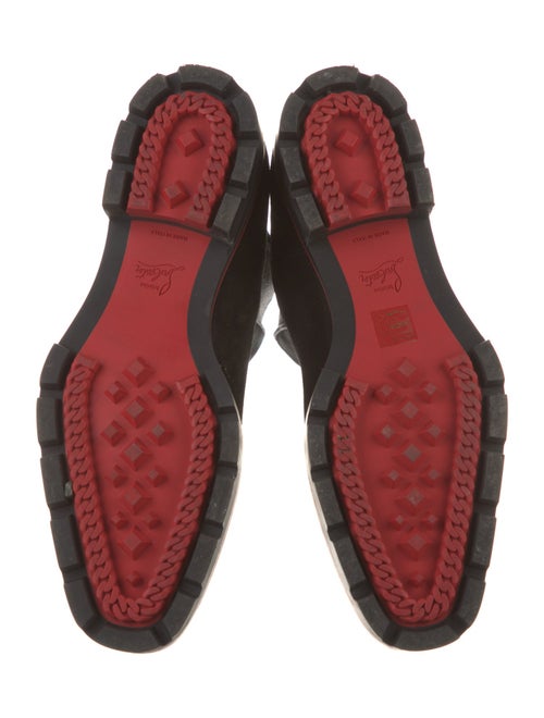 Christian Louboutin Suede Grosgrain Trim Chelsea Boots
