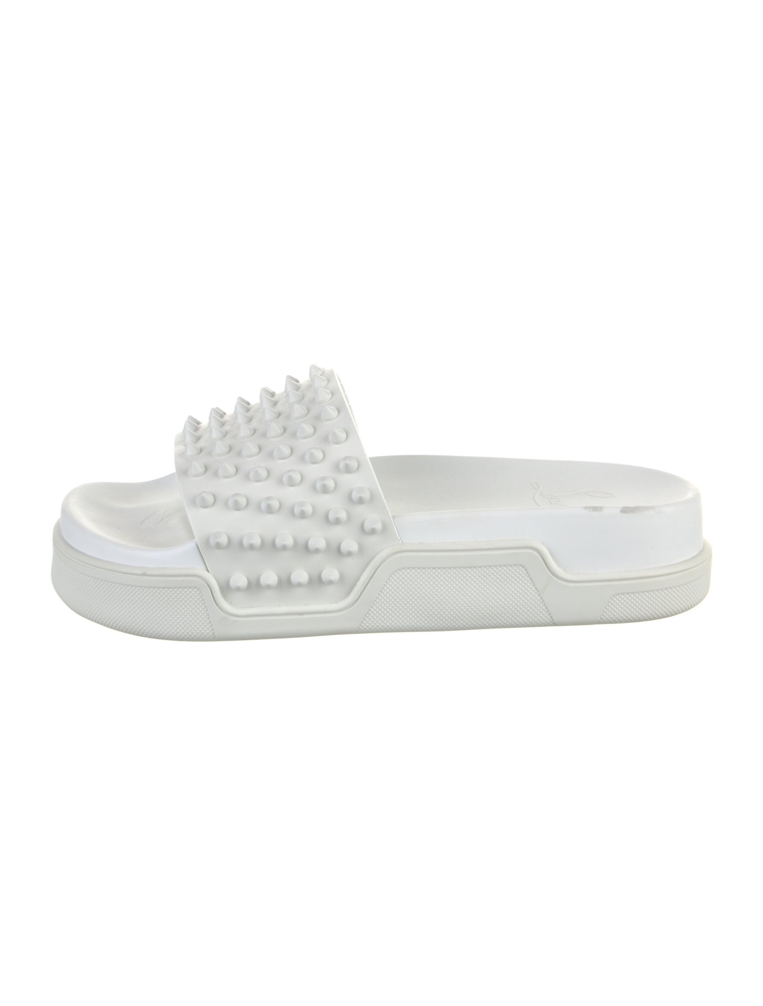 Christian Louboutin Spike Accents Rubber Slides