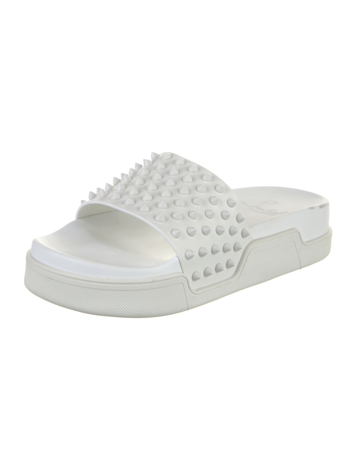 Christian Louboutin Spike Accents Rubber Slides