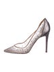 Christian Louboutin Mesh Polka Dot Print Pumps