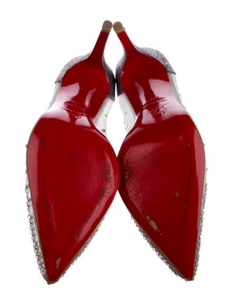 Christian Louboutin Mesh Polka Dot Print Pumps