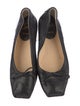 Christian Louboutin Leather Bow Accents Ballet Flats