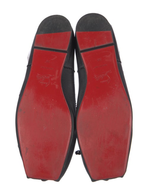 Christian Louboutin Leather Bow Accents Ballet Flats