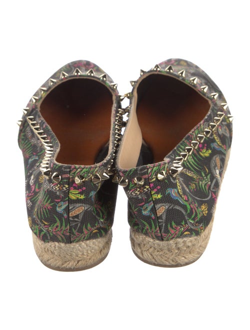 Christian Louboutin Spike Accents Canvas Espadrilles