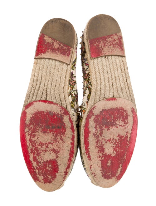 Christian Louboutin Spike Accents Canvas Espadrilles