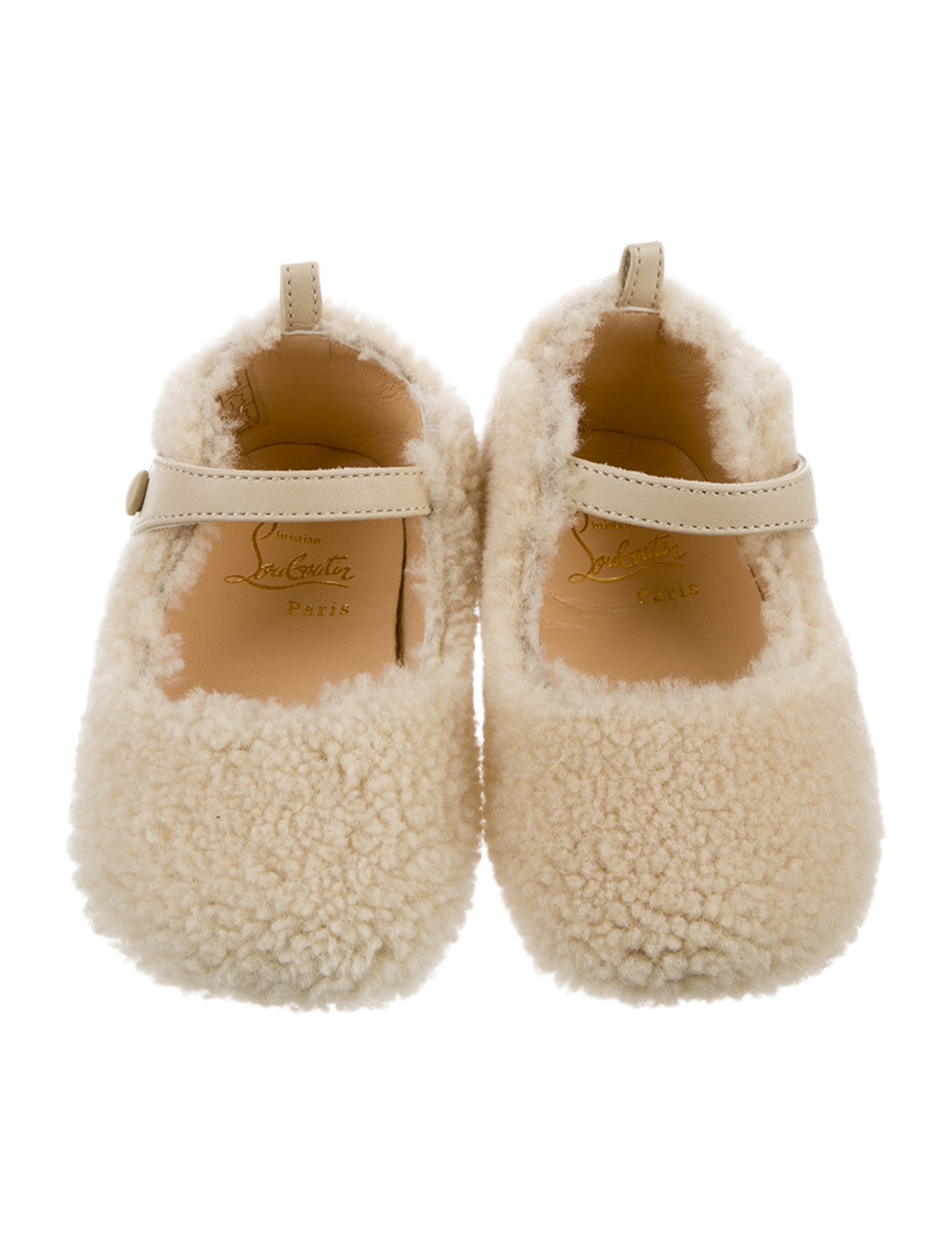 Christian Louboutin Girls' Shearling Ballet Flats w/Tags