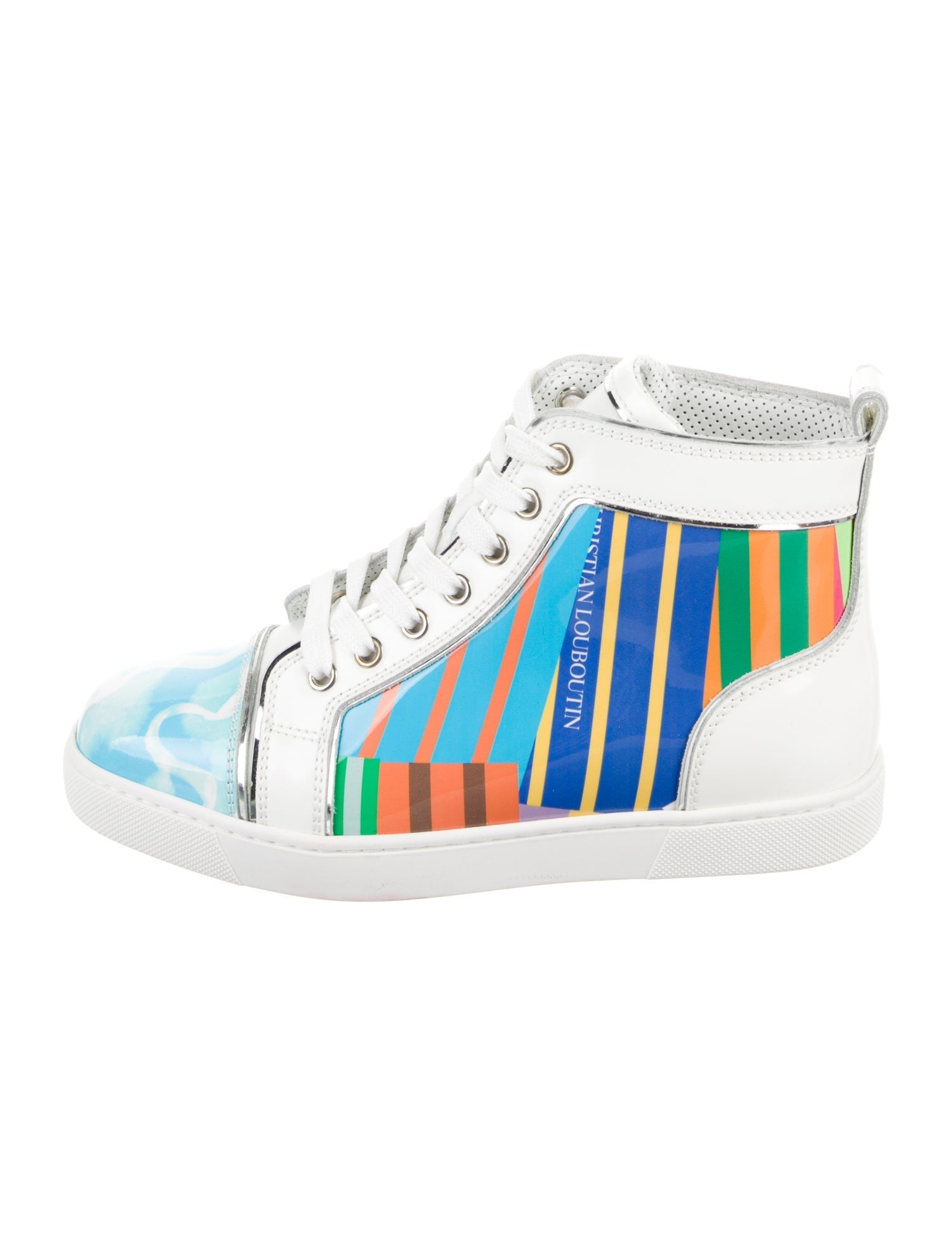 Christian Louboutin Leather Floral Printed Sneakers