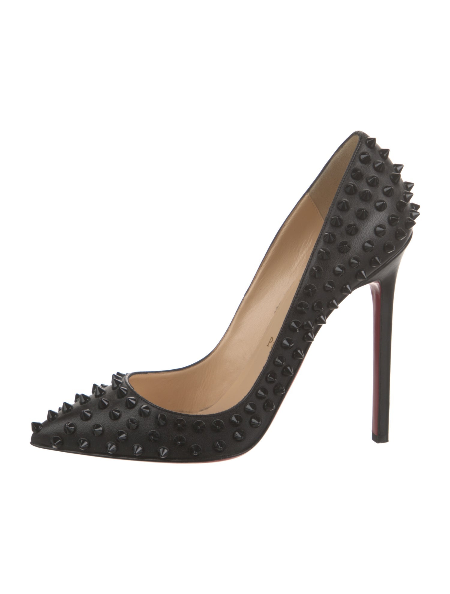Christian Louboutin Spike Accents Leather Pumps