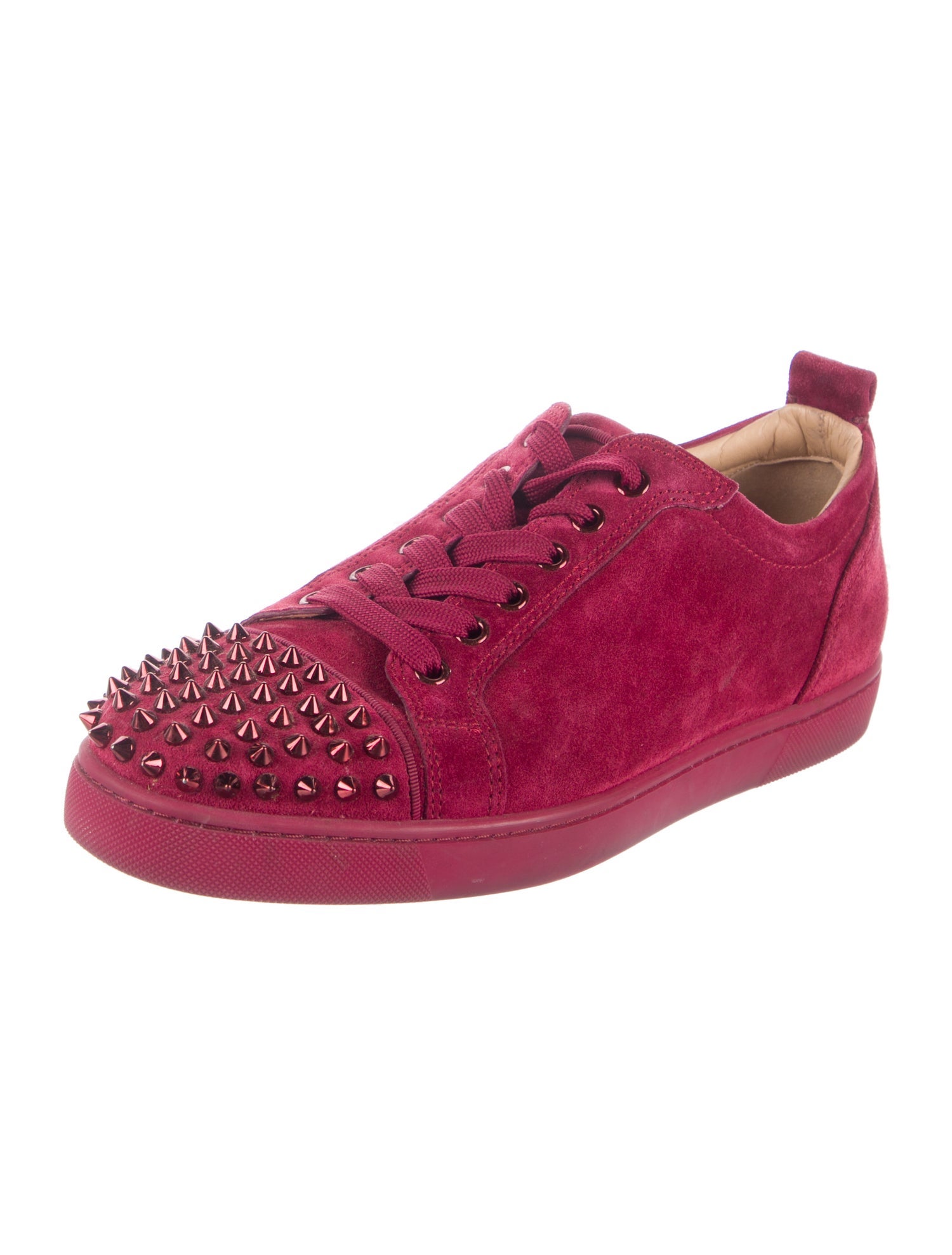 Christian Louboutin Spike Accents Suede Sneakers