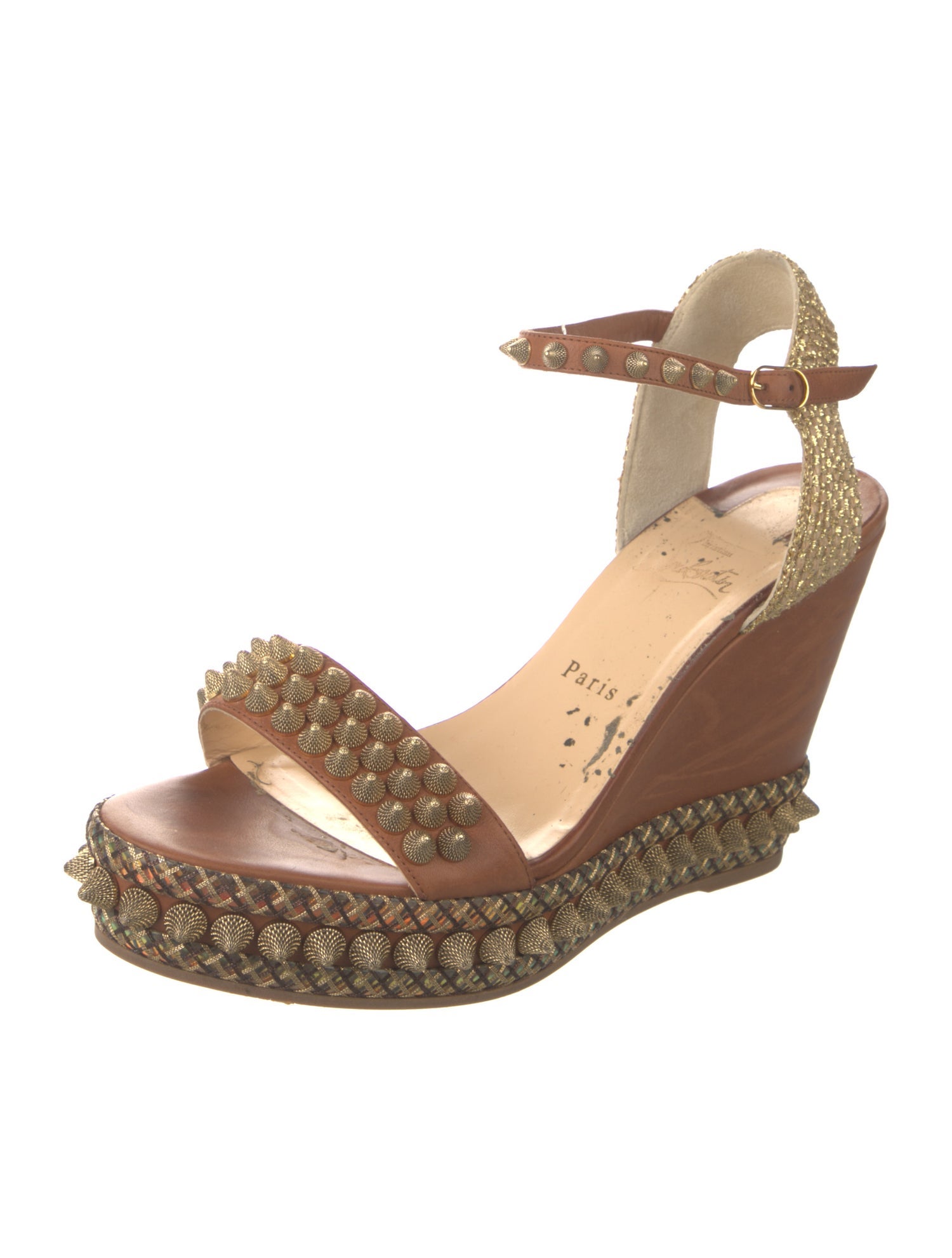 Christian Louboutin Cordorella Spike Accents Espadrilles