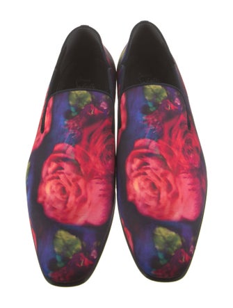 Christian Louboutin Satin Printed Slippers