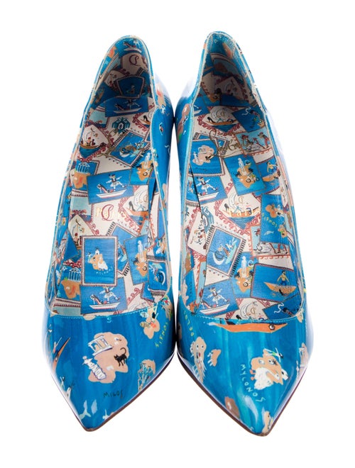 Christian Louboutin Patent Leather Printed Pumps
