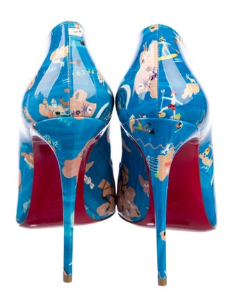 Christian Louboutin Patent Leather Printed Pumps