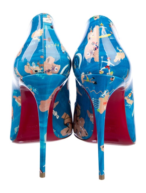 Christian Louboutin Patent Leather Printed Pumps