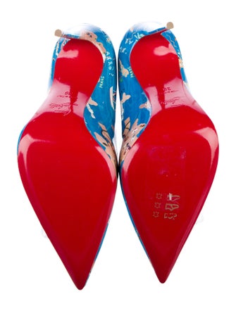 Christian Louboutin Patent Leather Printed Pumps