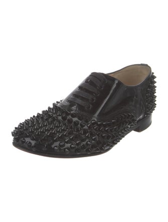 Christian Louboutin Spike Accents Patent Leather Oxfords