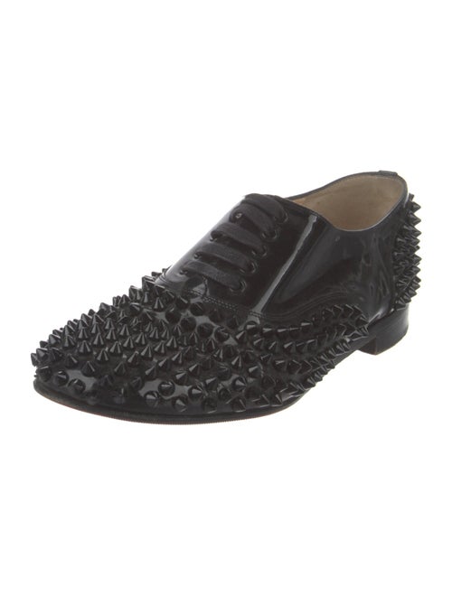 Christian Louboutin Spike Accents Patent Leather Oxfords