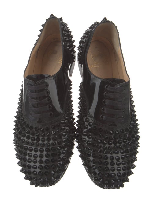 Christian Louboutin Spike Accents Patent Leather Oxfords