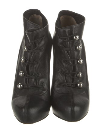 Christian Louboutin Leather Lace-Up Boots