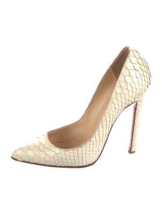 Christian Louboutin Python Animal Print Pumps