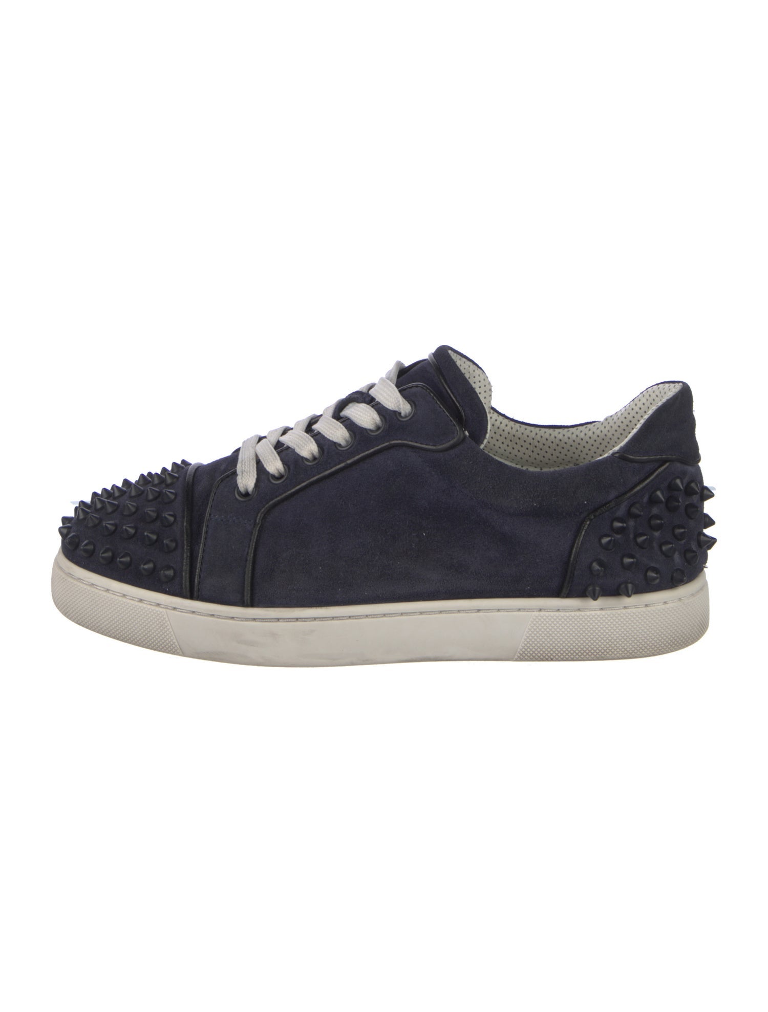 Christian Louboutin Spike Accents Suede Sneakers