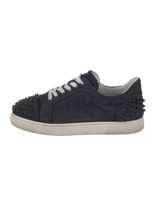 Christian Louboutin Spike Accents Suede Sneakers