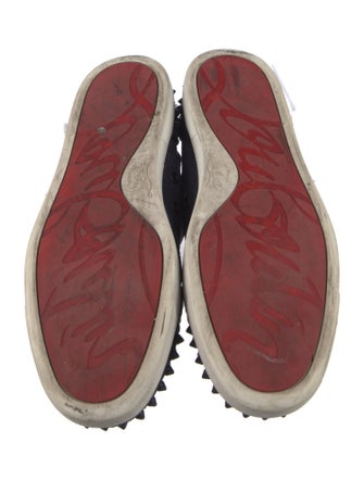 Christian Louboutin Spike Accents Suede Sneakers