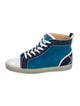 Christian Louboutin Suede Colorblock Pattern Sneakers