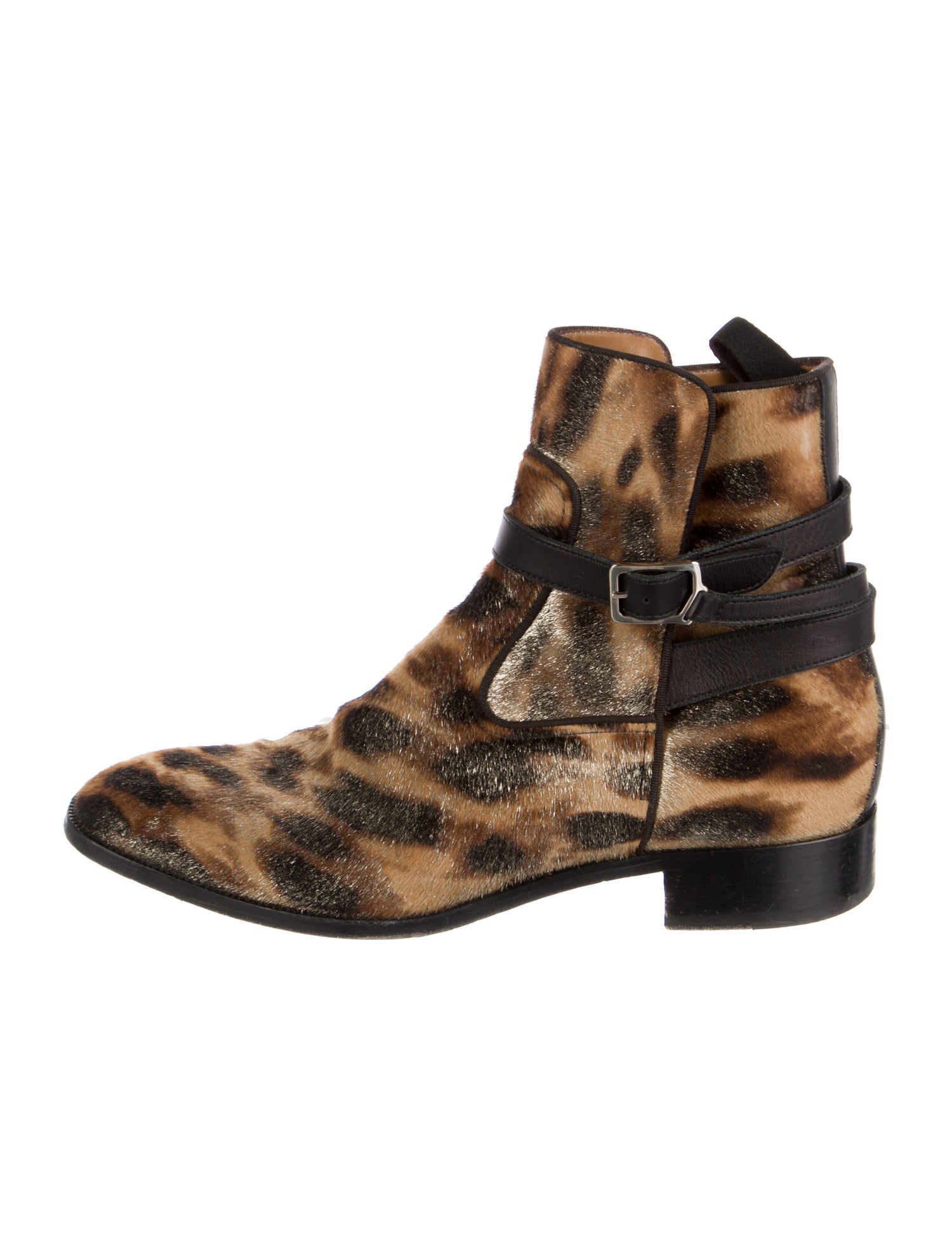 Christian Louboutin Calf Hair Animal Print Boots