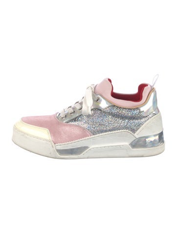 Christian Louboutin Sneakers Leather Colorblock Pattern Athletic IT 37.5 | 7.5