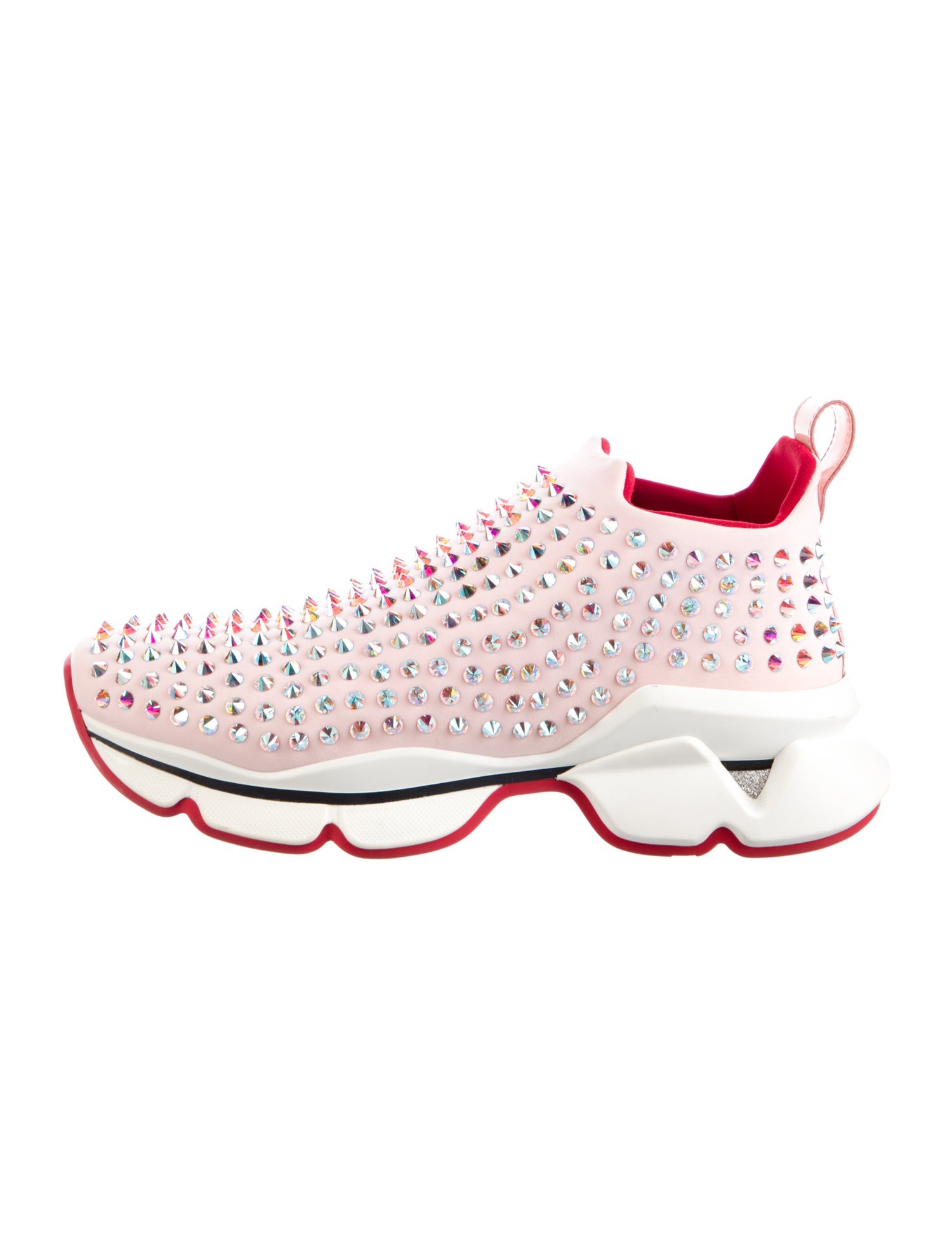 Christian Louboutin Spike Accents Neoprene Sock Sneakers