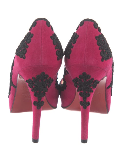 Christian Louboutin Suede Printed Pumps