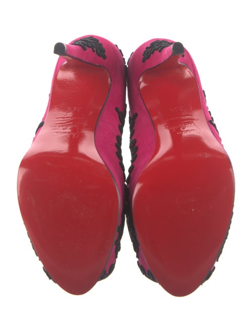 Christian Louboutin Suede Printed Pumps