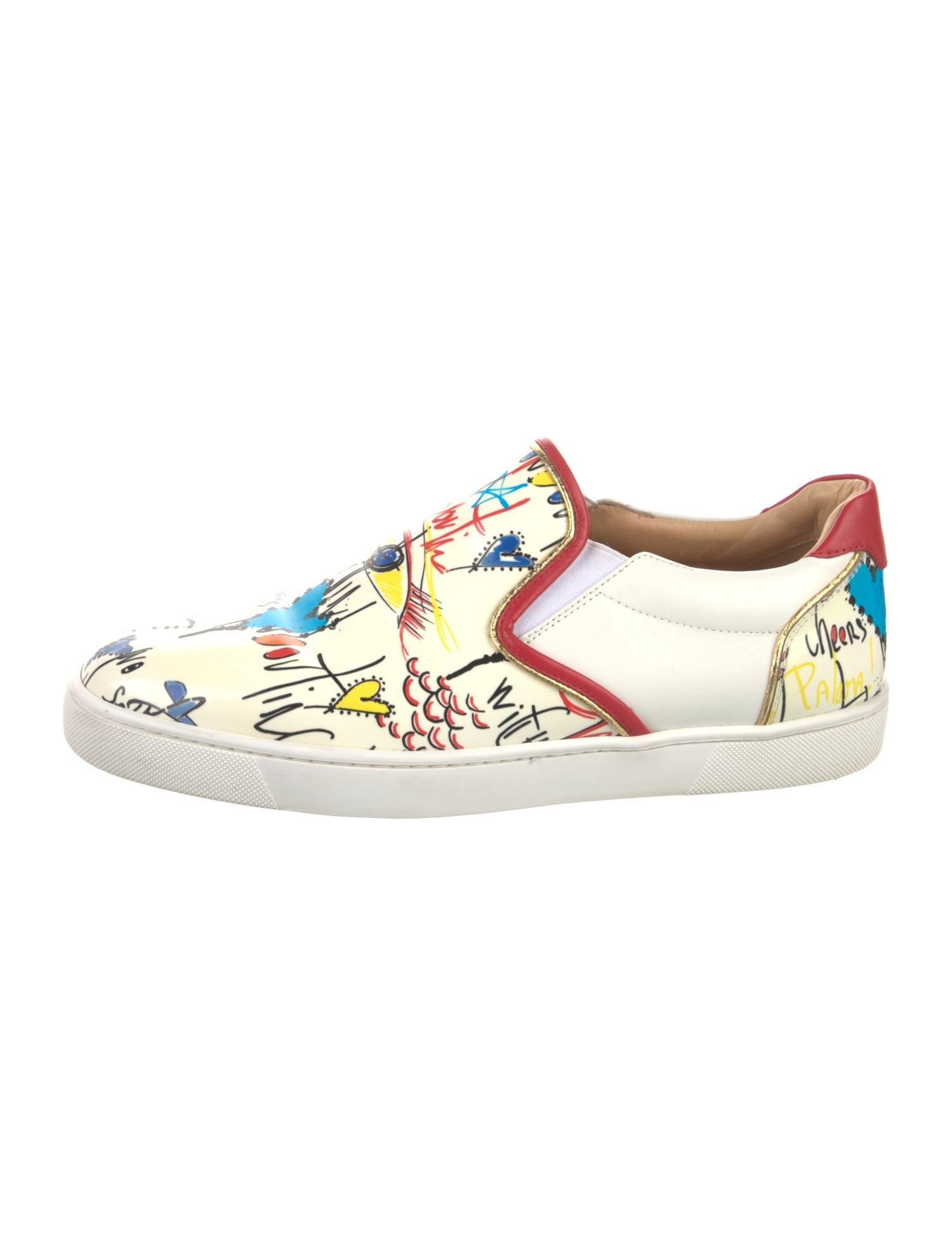 Christian Louboutin Patent Leather Printed Sneakers