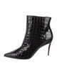 Christian Louboutin So Kate Booty 85 Embossed Leather Boots