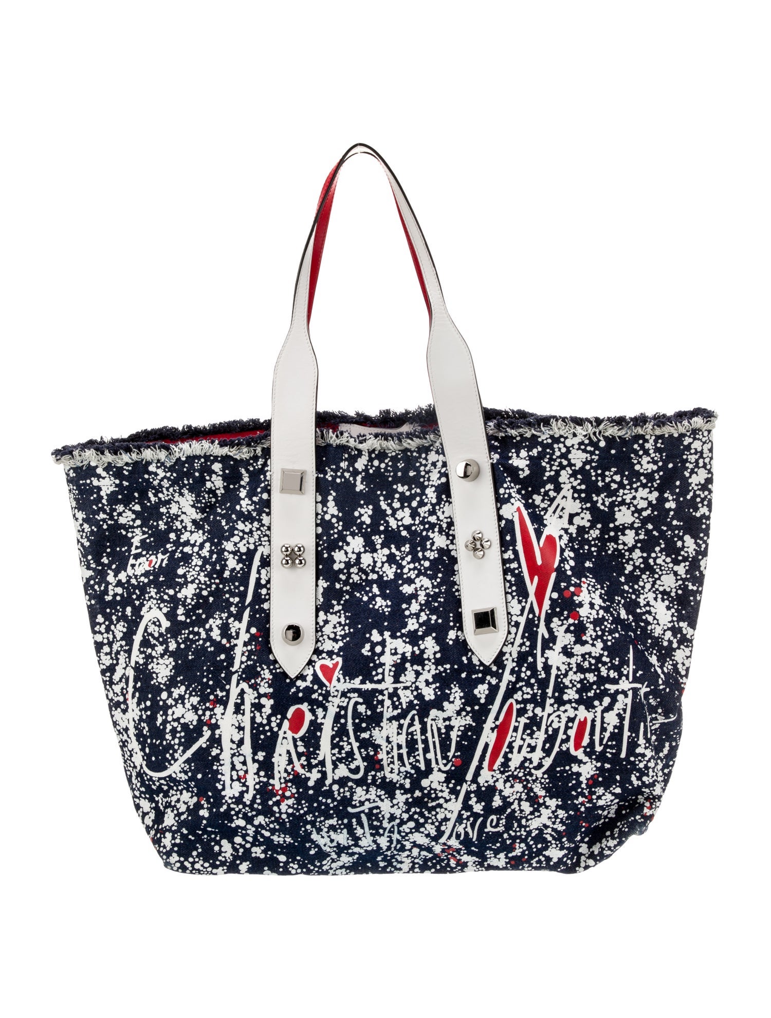 Christian Louboutin Denim CHRISTIAN LOUBOUTIN Frangibus Tote Bag In Blue