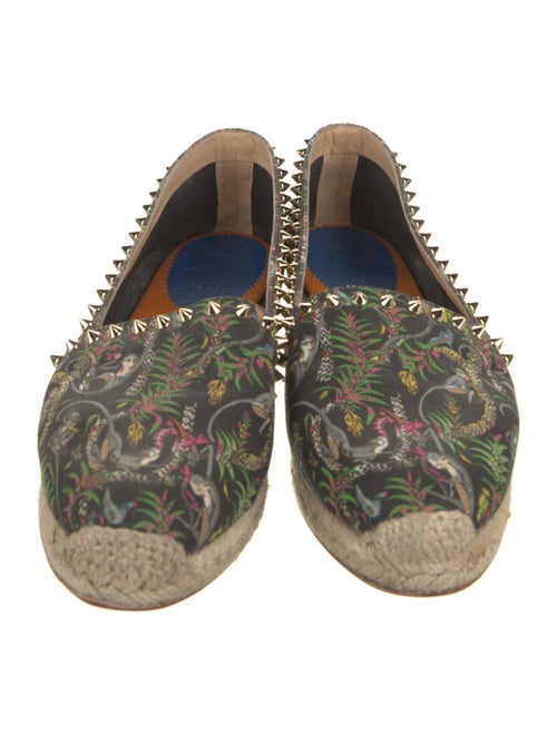 Christian Louboutin Spike Accents Canvas Espadrilles