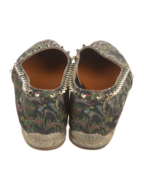 Christian Louboutin Spike Accents Canvas Espadrilles