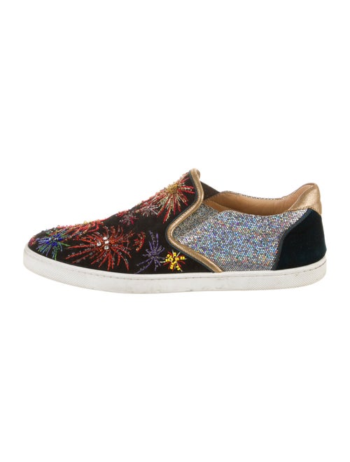 Christian Louboutin Suede Printed Sneakers